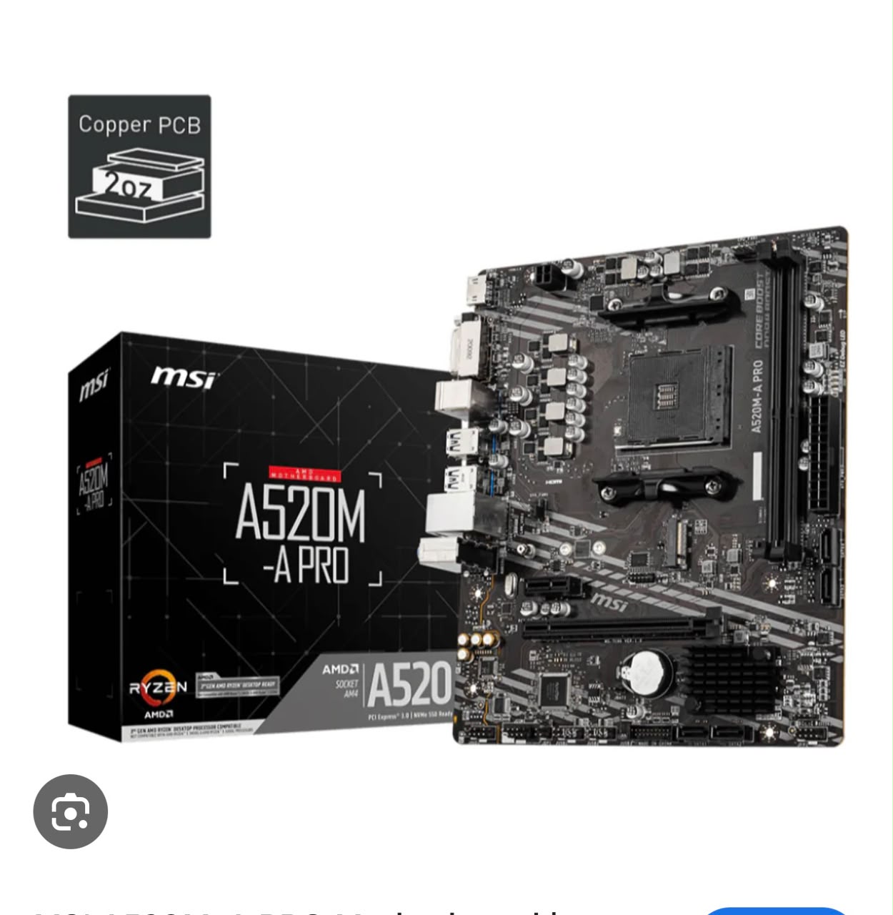 MSI A520M-A PRO Motherboard – Supports Ryzen Processors