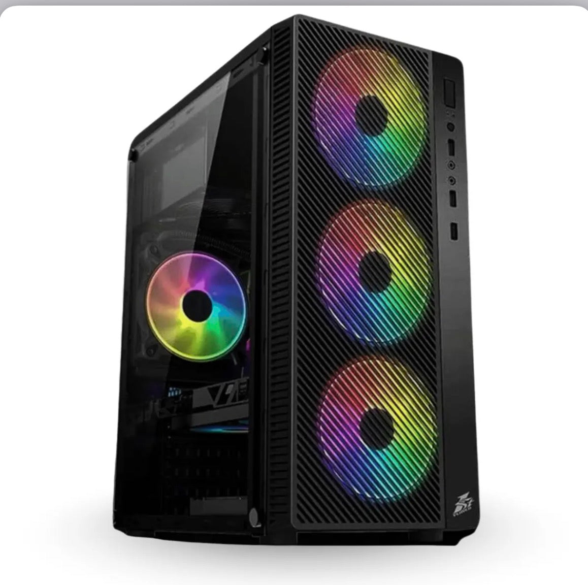 Gaming PC Case – Black Mid-Tower with RGB Fans