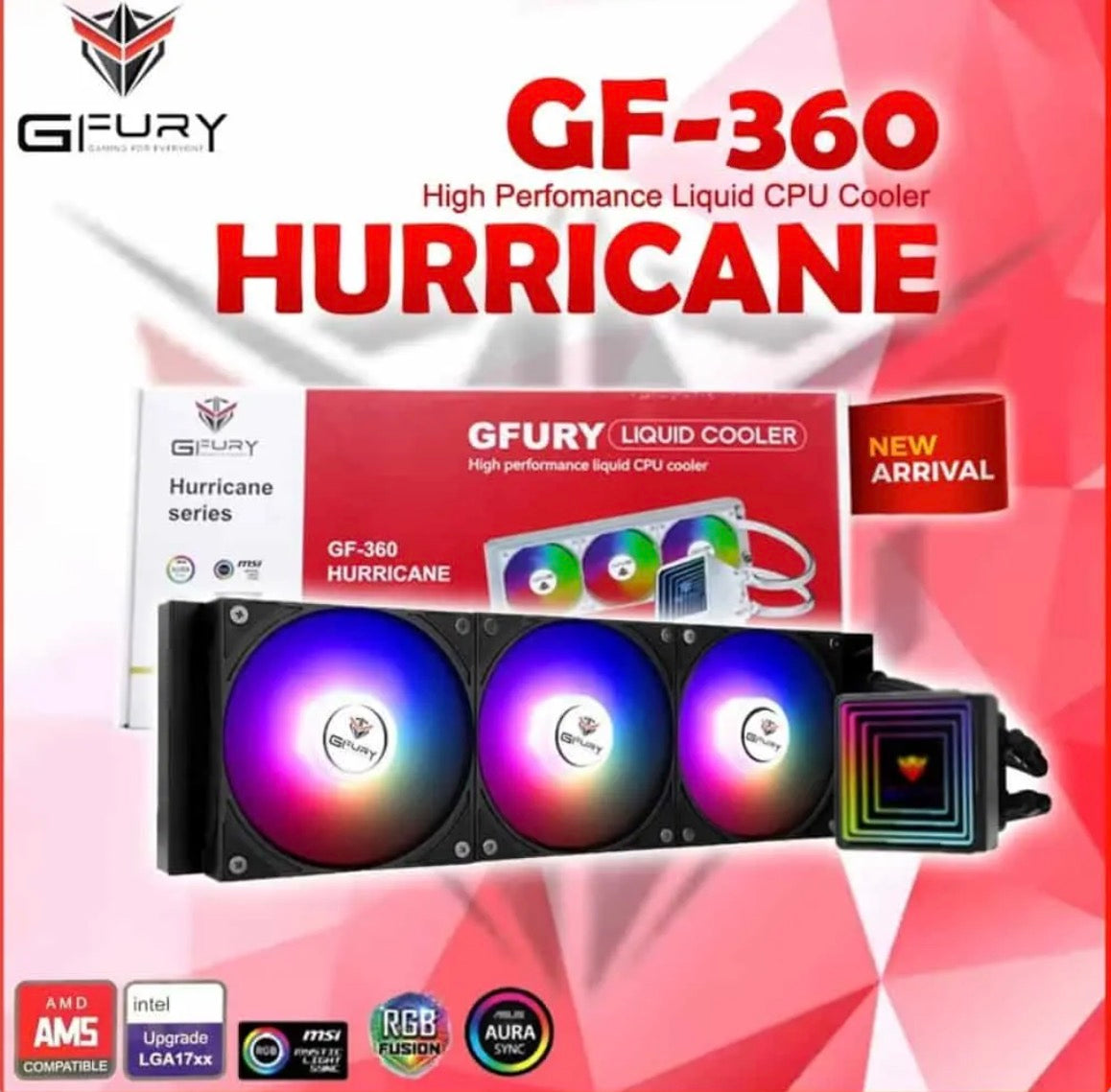 GFURY Hurricane GF-360 High-Performance Liquid CPU Cooler