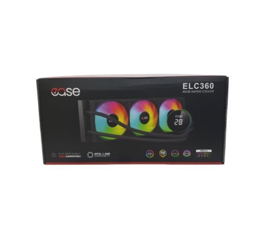 Ease ELC360 ARGB Liquid Water Cooler with Temperature Display